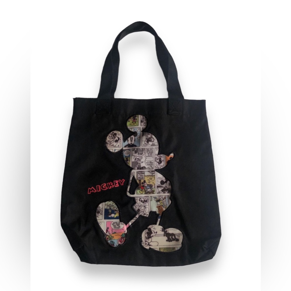 Vintage Y2K Disney Store Mickey Mouse Comic Print Logo Canvas Tote